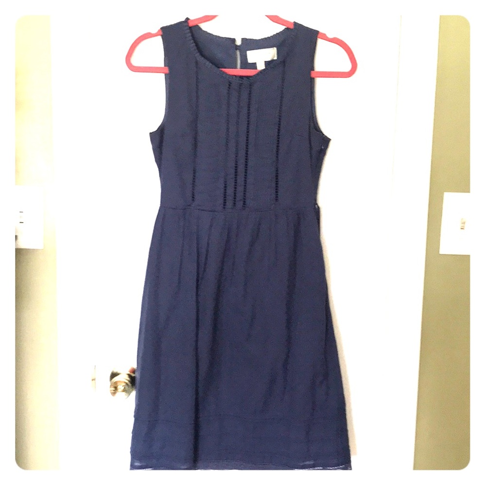 Anthropologie size 0, dusty blue sun dress.